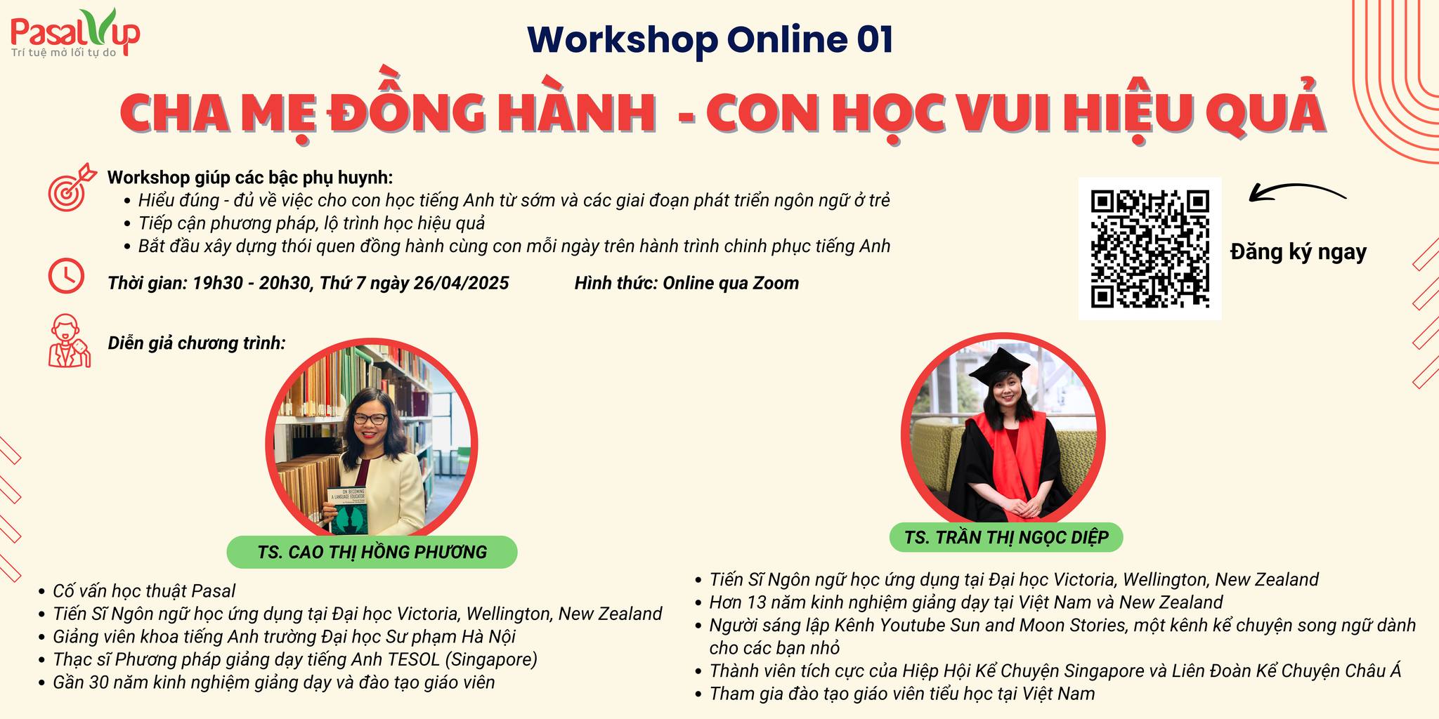 WORKSHOP: CHA MẸ ĐỒNG HÀNH – CON HỌC VUI HIỆU QUẢ